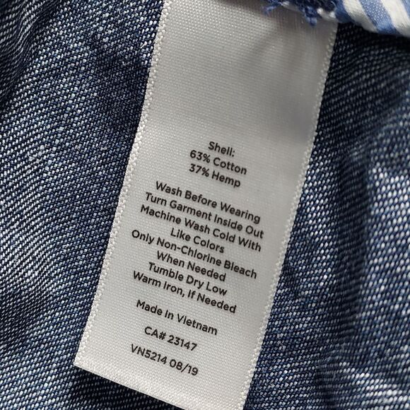 Talbots Plus Denim Utility Jacket 2X Women’s Cotton Hemp Long Sleeve - Picture 10 of 11